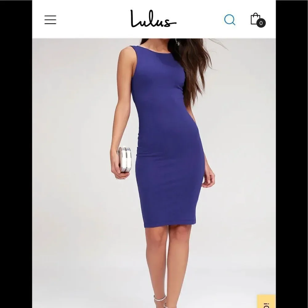 LULUS Like A Lady  Royal Blue Backless Midi dress, size M. - Picture 2 of 11